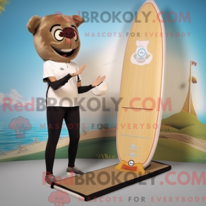 Mascot character of a Tan...