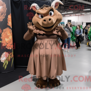 Mascot character of a Brown...