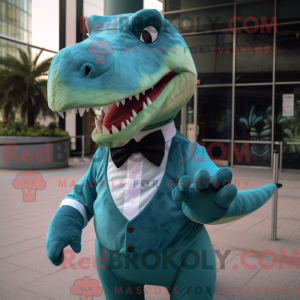 Mascot character of a Teal...