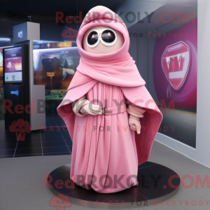 Maskotkarakter af en Pink...