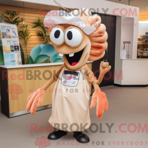 Maskot-karakter av en Tan...