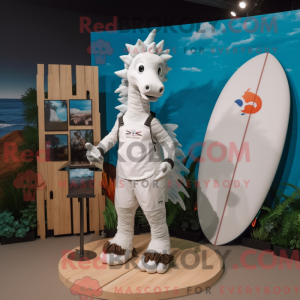 Mascot karakter van een wit...