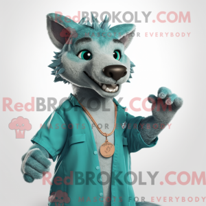 Mascot character of a Teal...