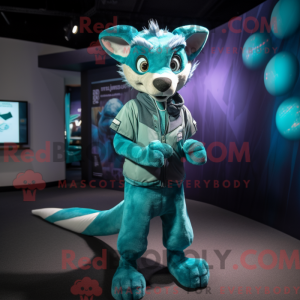Mascot character of a Teal...