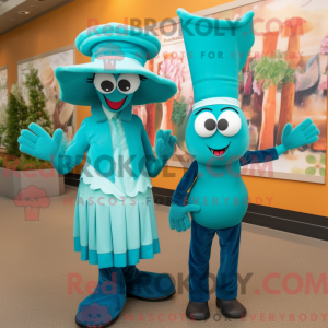 Postava maskota Teal Shrimp...