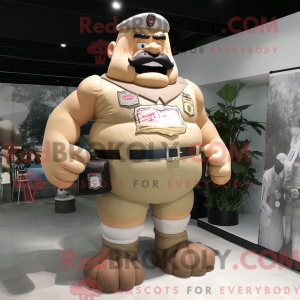 Mascot karakter van een Tan...