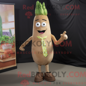 Mascot character of a Brown...
