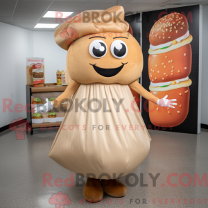 Mascot character of a Tan...
