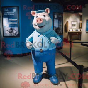 Mascot character of a Blue...
