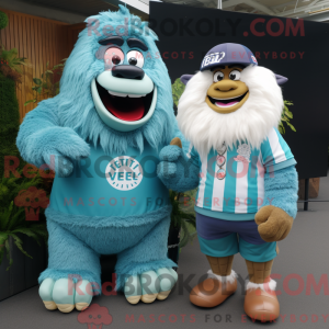 Mascot character of a Teal...