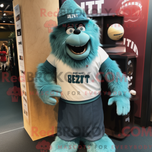 Mascot character of a Teal...