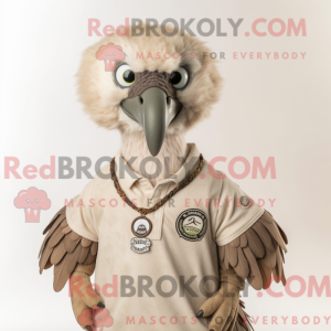 Mascot character of a Beige...