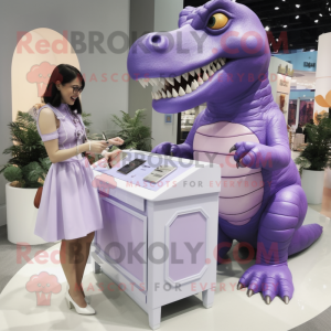 Lavender T Rex mascotte...