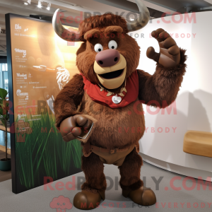 Mascot character of a Brown...