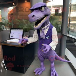 Lavender T Rex mascotte...