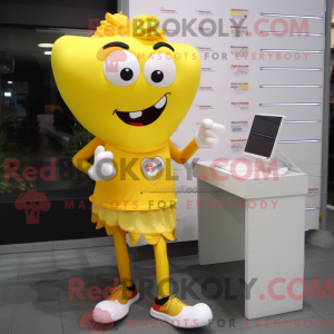 Postava maskota žlutého...