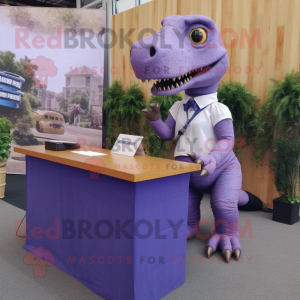 Lavender T Rex mascotte...