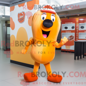 Postava maskota oranžového...