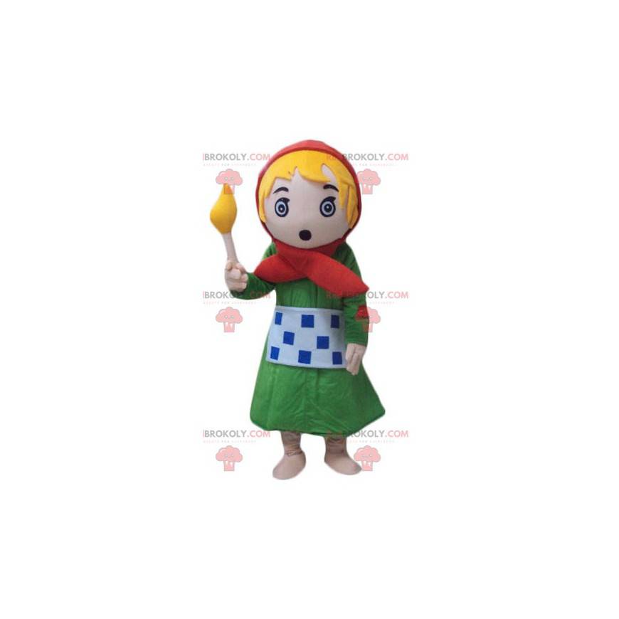 Mascot of the little girl with matches - Redbrokoly.com