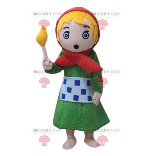 Maskot af den lille pige med tændstikker - Redbrokoly.com