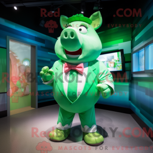 Mascot character of a Green...