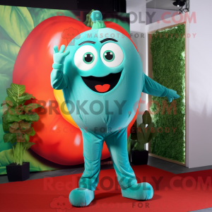 Mascot character of a Cyan...