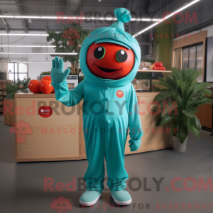 Mascot character of a Cyan...