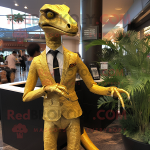 Gold Coelophysis maskot...