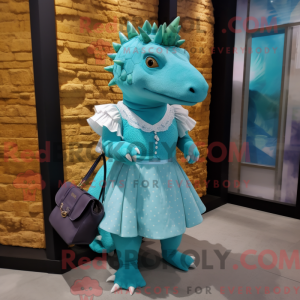 Mascot character of a Cyan...