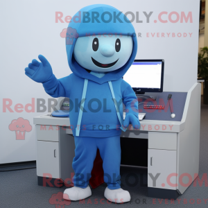 Mascot character of a Blue...