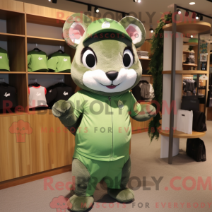 Mascot character of a Green...