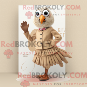 Mascot character of a Tan...