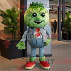 Maskot karakter af et grønt...