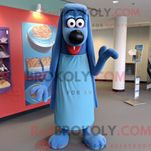 Maskottchen eines blauen...