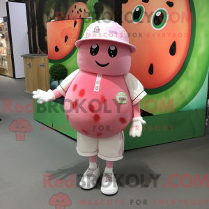 Mascot character of a Pink...