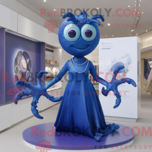 Mascot character of a Blue...