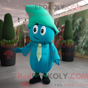 Mascot character of a Cyan...