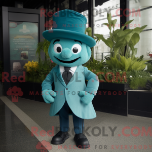 Mascot character of a Cyan...