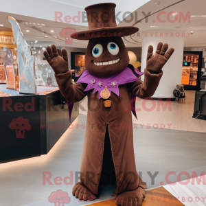 Mascot character of a Brown...