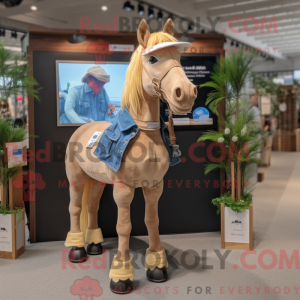 Maskot postava Tan Horse...