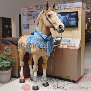 Maskot postava Tan Horse...