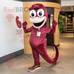 Maroon Snake maskot drakt...