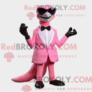 Maskotkarakter af en Pink...