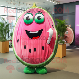 Pink vandmelon maskot...