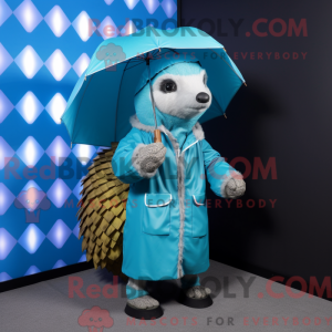Mascot character of a Cyan...