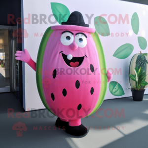 Pink vandmelon maskot...