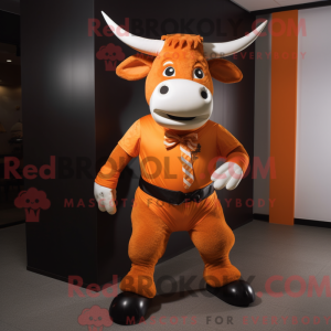 Maskotkarakter af en orange...