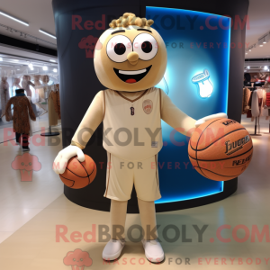 Mascot character of a Beige...