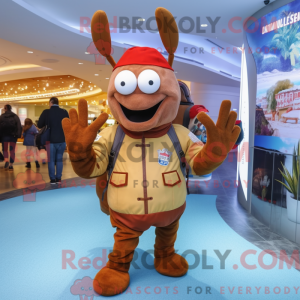 Mascot character of a Brown...