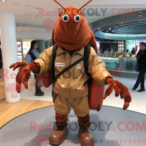 Mascot character of a Brown...